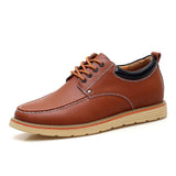Advbridge Spring and autumn new men's leather casual shoes Korean soft-soled shoes all-match tooling shoes business shoes