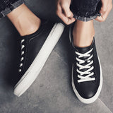 Advbridge Men Shoes Spring Mens Wild Flat Shoes Non-slip Board Shoe  Genuine Leather Men's Shoes Fashion Casual Breathable Sneakers