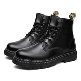 Advbridge Martin boots men's winter high-top men's shoes plus velvet warm boots British style wild leather boots fashion trendy boots
