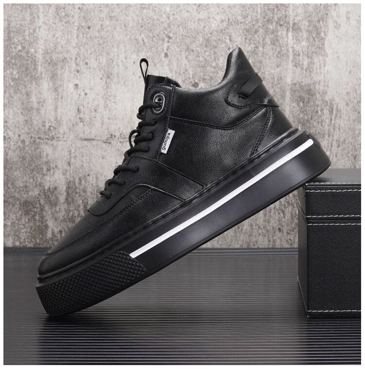 Advbridge Fashion Men Casual Shoes Sneakers High Tops Shoes Height Increasing Shoes ankle boots