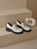 Advbridge Spring New Wedges Women Shoes LEISURE Lace-up Platform Shoes Split Leather Round Toe Shoes Women Zapatos De Mujer Shoes