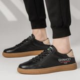 Advbridge 100% Cow Leather Casual Men Shoes Men Loafers Fashion Trendy Flat Shoes Black Soft Moccasins Shoes Korean version Sneakers