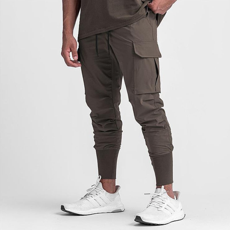 Advbridge Men's Quick Drying Gym Running Jogging Pants Joggers Sweatpants Long Trousers Fitness Sport Training Casual Cargo Pants Male