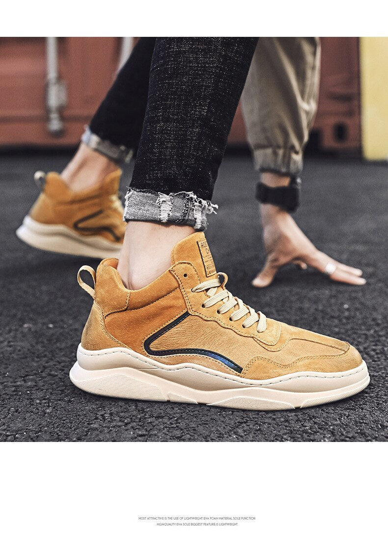 Advbridge Men's shoes autumn and winter new high-top shoes trend wild casual sports shoes breathable basketball shoes