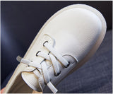 Advbridge Genuine Leather Women Shoes Autumn Flats Slip On Women's Loafers Soft Moccasins Casual Running Sneakers Female Sport Shoes