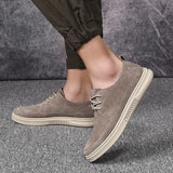 Advbridge fashion men casual shoes cow suede leather spring men flats lace up male oxfords men genuine leather shoes zapatillas hombre