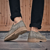 Advbridge Casual men's leather shoes new soft bottom autumn and winter British style trend casual all-match men's shoes
