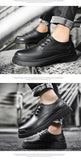 Advbridge Mens Luxury Casual Genuine Leather Cowhide Hale and Hearty Work Shoes Comfortable Inside Handmade Trend Classic Large Size38-47