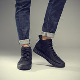 Advbridge Autumn and winter fashion leather shoes sports casual shoes plus size men's leather British high-top shoes all-match men's shoes