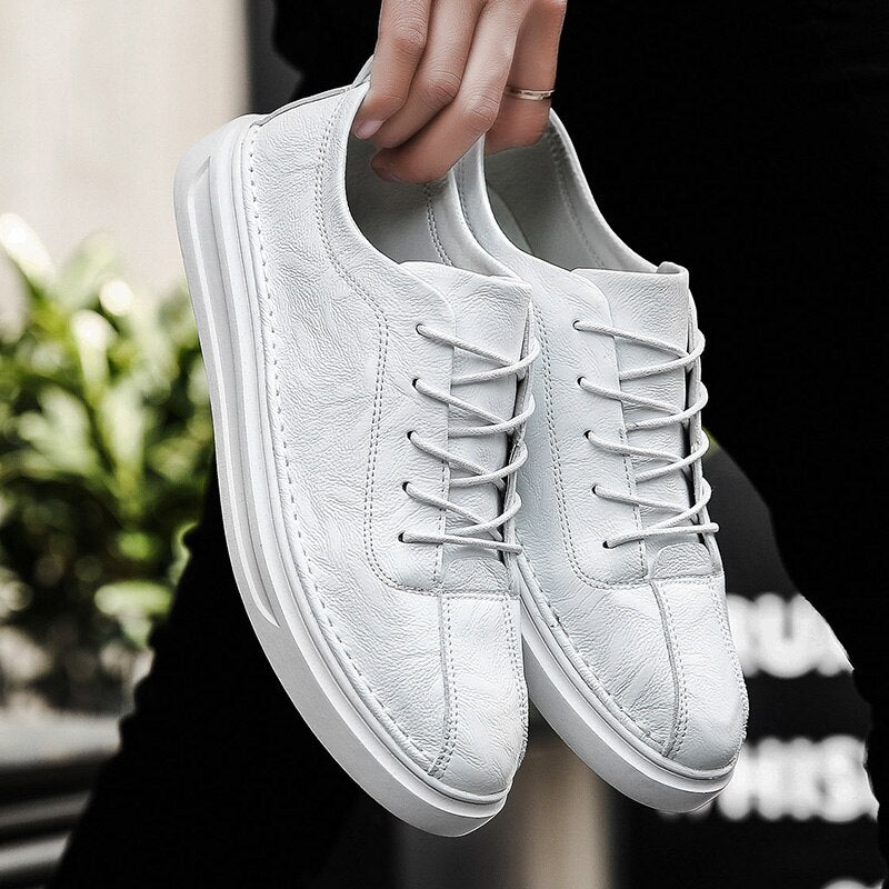 Advbridge Mens Shoes Leather Casual Designer Shoes Men High Quality Trend Man Shoes New Men Flats