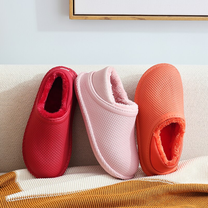 Advbridge Cotton slippers autumn and winter warm slippers couple household waterproof cotton shoes thick-soled cotton slippers