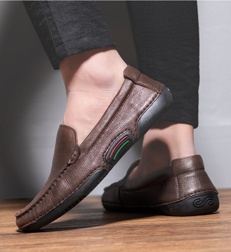 Advbridge spring and autumn new cowhide men's leather fashion casual shoes all-match business shoes driving shoes wedding shoes
