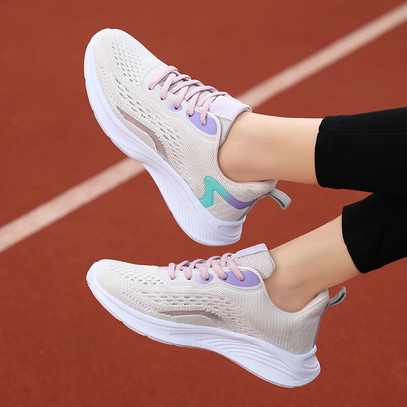 Advbridge New Women's Shoes Breathable Sneakers Brand Running Shoes Casual Sports Shoes  Outdoor Light Lace Fitness Shoes SD-203