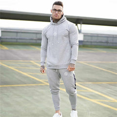 Advbridge Running sports track suit men&#39;s sportswear suit sweatshirt + sports pants gym fitness hoodie pants suit jogging clothing