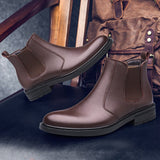 Advbridge Men Rain Boots Mens Boots Chelsea Fashion Shoes Male Ankle Boots Men Casual Boots Men Rubber Shoes Genuine Leather High Quality