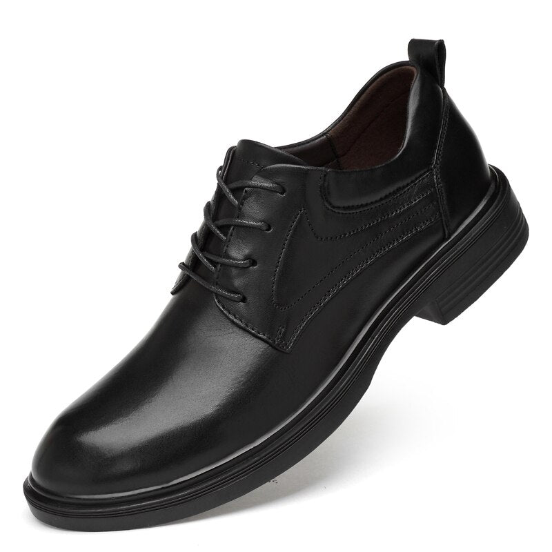 Advbridge Luxury Brand Leather Men Business Pointy Black Shoes Breathable Formal Wedding Basic Shoes Men Dress Shoes Fashion Big Size