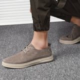 Advbridge fashion men casual shoes cow suede leather spring men flats lace up male oxfords men genuine leather shoes zapatillas hombre