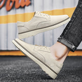 Advbridge Men's Suede Leather Sneakers Fashion Khaki Casual Shoe Male Walking Shoes High Quality Office Oxford Shoes for Men Loafers