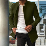 Advbridge New casual men's suit trend versatile texture solid color slim fitting woolen coat