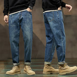 Advbridge Loose Fit Harem Jeans Pants Men Baggy Trousers Blue Spring And Winter Men's Clothing Full Length Tapered Oversized 42