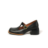 Advbridge New Spring Full Leather Shoes LEISURE Square Toe High Heel Pumps Slip-On Women Shoes Shoes Woman Zapatos De Mujer Buckle