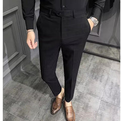 Advbridge Brand Clothing Spring Summer New Plaid Dress Pants Men Clothing Business Formal Wear Slim Fit Office Trousers 36 38