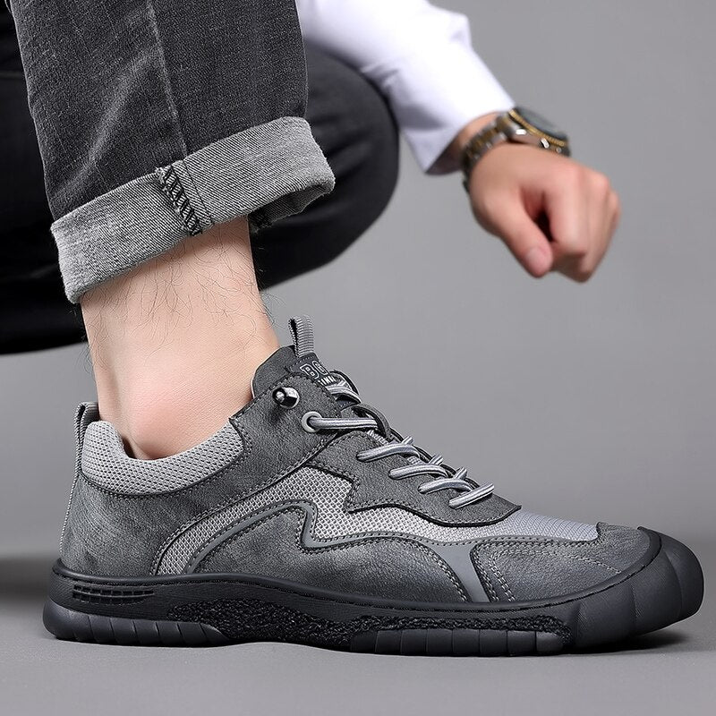 Advbridge Fashion Mens Casual Shoes Classic Breathable Sneakers Shoes for Men Shoes Suede Leather Designers Male Work Sports Driving Shoes