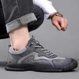 Advbridge Fashion Mens Casual Shoes Classic Breathable Sneakers Shoes for Men Shoes Suede Leather Designers Male Work Sports Driving Shoes