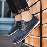 Advbridge Summer Mens Casual shoes Fashion Hollow Out Breathable Business Shoes low top Outdoor Flats Comfy Walking Sneakers Mocassin