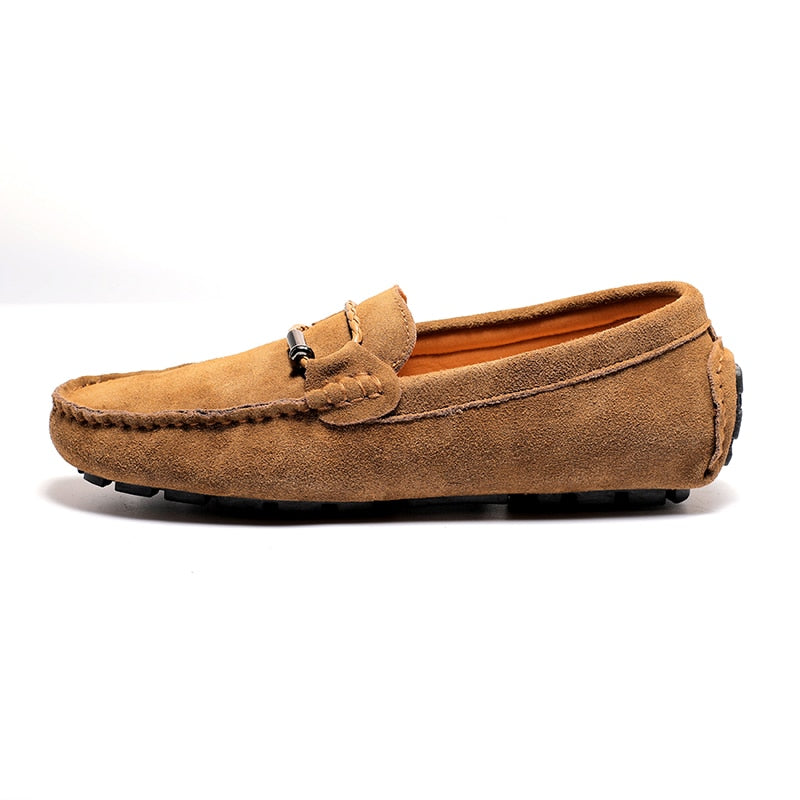 Advbridge Summer Men Loafers Sude Leather Casual Shoes Fashion Slip on Driving Shoes Breathable Moccasins Big Size 38-49 Leisure Walk