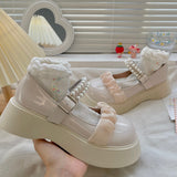 Advbridge Lolita Shoes New Ribbon Retro Mary Jane Shoes Japanese JK School Uniform Leather Shoe College Girls Platform Shoes Women's Shoes
