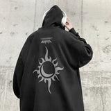 Advbridge Spring Sun Print Suede Wash Old Men High Street Hoodie Unisex Woman Oversize Boyfriend Style Shirt Pullover Couple Sweatshirt
