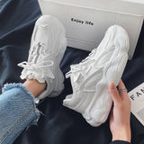 Advbridge Autumn Men Platform Sneakers Mesh Breathable Chunky Shoes Male Trainers Outdoor Lace Up Sports Shoes Walking Footwear