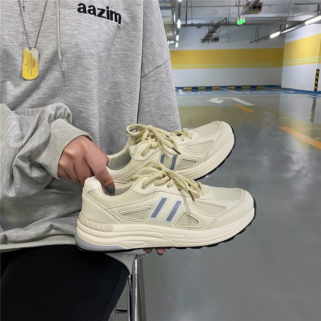 Advbridge Vulcanized Sneakers Women Casual Shoes Vintage Platform Trainers Men Outdoor Running Sports Shoes Unisex Tennis Shoes