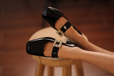 Advbridge Mary Jane Shoes Retro Style High Heel Elegant Women Pumps 6cm Crystal Lady Shoes SquareToe Spring Atumn Real Leather talon femme