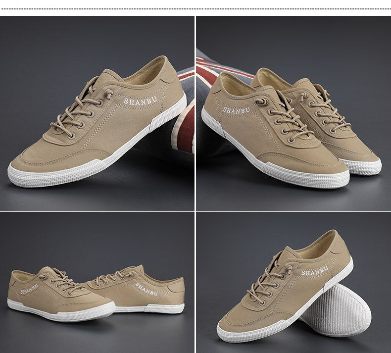 Advbridge Men's shoes new breathable canvas shoes in the spring of 2023 flats youth casual shoes soft bottom vulcanized shoes