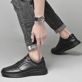 Advbridge Genuine Leather Male Comfortable Sneakers Fashion Lace-Up Men Casual Shoes High Quality Hiking Shoes Men's Vulcanize Shoes
