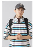 Advbridge Spring Summer Fashion Solid Casual Men's Loose Tess Sporty Cool Boys Soft College Style Pullover Striped Knitted Top Unisex