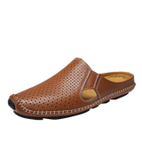 Advbridge Summer Half shoes for mens Lightweight  soft loafers Classic Breathable  half Slippers Hollow Out Beach Shoes new Moccasins