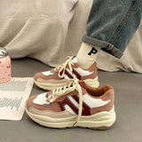 Advbridge Sneakers Flat Platform Daddy White Running Shoes Women's Korean Spring New Sports Casual Vulcanize Tennis Basket