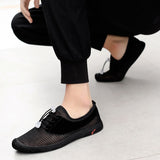 Advbridge Breathable Mesh Shoes Men Summer Casual Sneakers Non-Slip Outdoor Hiking Shoes Hollow Out Mens Loafers Lightweight Beach Sandals