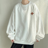 Advbridge Jacquard Men's Hoodies long-sleeved T-shirt Solid Color Loose Sweatshirt Casual Couple Basic New Soft senior Bottoming shirt Top