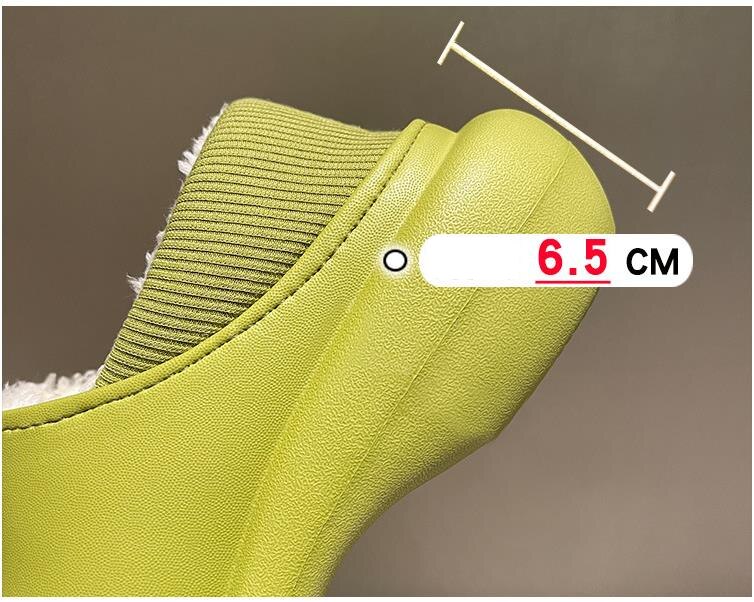 Advbridge Winter EVA Home Cotton Slippers Men Women Indoor Non-slip Bathroom Shoes Female Outdoor Platform Waterproof Platform Slippers