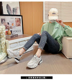 Advbridge Sneakers for Women Spring Autumn Mesh Shoes Female Casual Lace-up Flats Ladies Chunky Sports Shoes Fashion Vulcanized Shoes