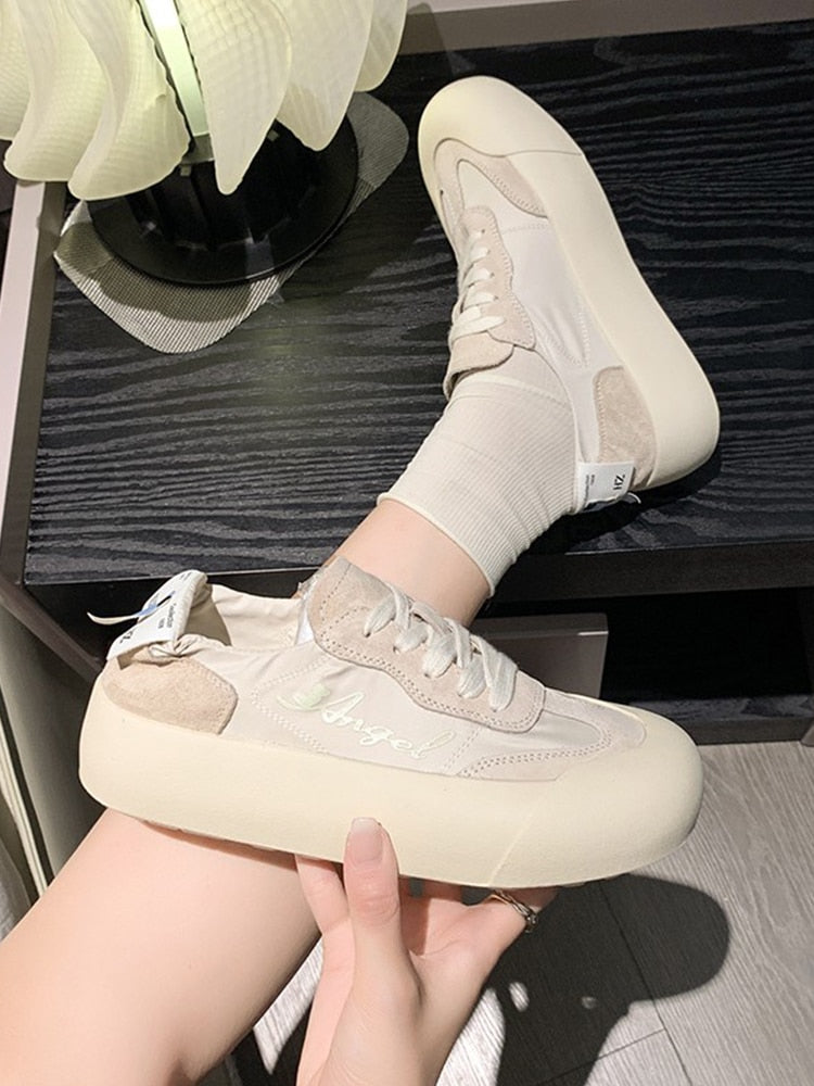 Advbridge Womens Trainers Summer Sneakers Woman-shoes Shoes Platform Running Roses Casual Fashion Thick Sole Microfiber Rubber PU Syn