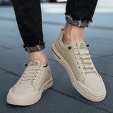 Advbridge Leather Classic Skate Shoes Men New Simple Casual Shoes Men Lace-Up for Men Sneakers Fashion Male Hollow Out Walking Shoes