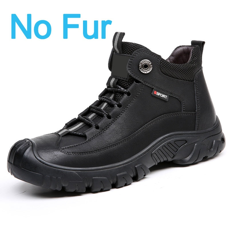 AdvbridgeWinter Warm Snow Boots for Men Casual Boots Thick Bottom Wear-resistant Sneakers Shoes High Quality Non-Slip Outdoor Men Boats