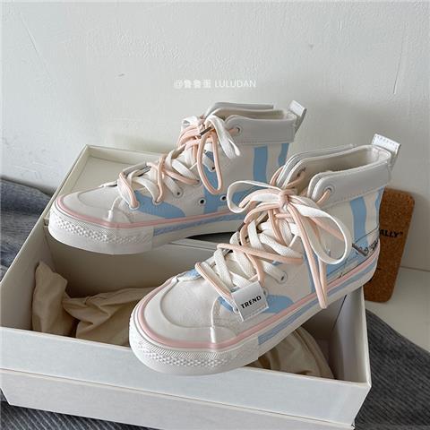 Advbridge Cute Winter Letter Print Shoes for Women Korean Fashion High Top Casual All-match Student Sneakers Zapatillas Mujer