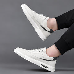 Advbridge Leather All-match Mens Sneakers Non-Slip Skate Shoes Men Men New Arrival Casual Shoes Male Lace-Up Comfortable Driving Shoe
