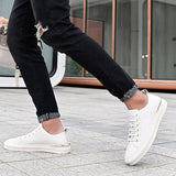 Advbridge Luxury White Men's Casual shoes High Quality Lace-up outdoor flats Genuine Leather man Sneakers Brand Black Designers Footwear
